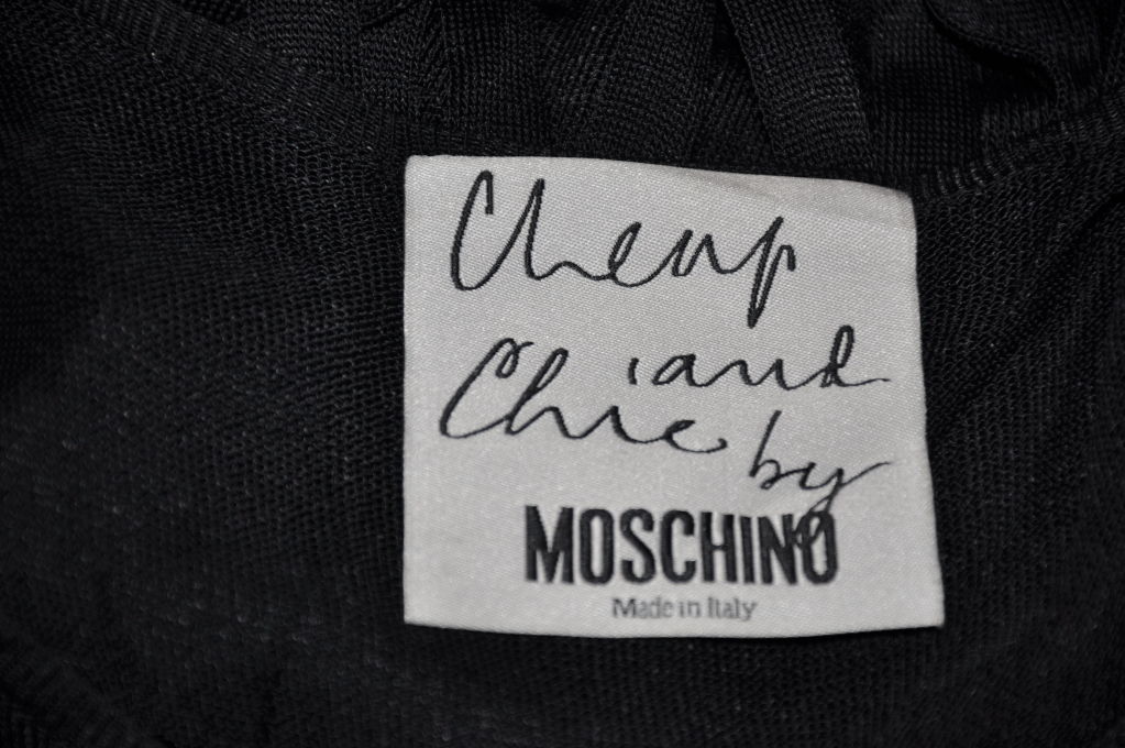 Moschino - Robe noire à « ruban » Pour femmes en vente