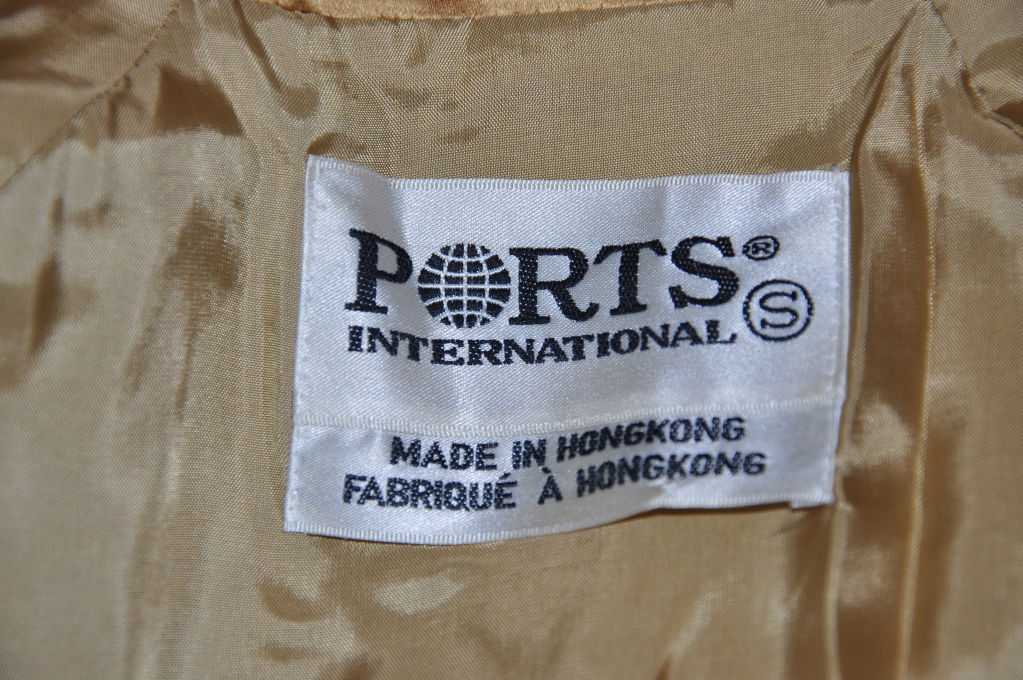 Ports International gold silk-satin evening wrap at 1stDibs | gold ...
