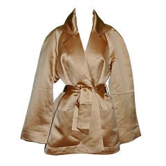 Ports International gold silk-satin evening wrap 7