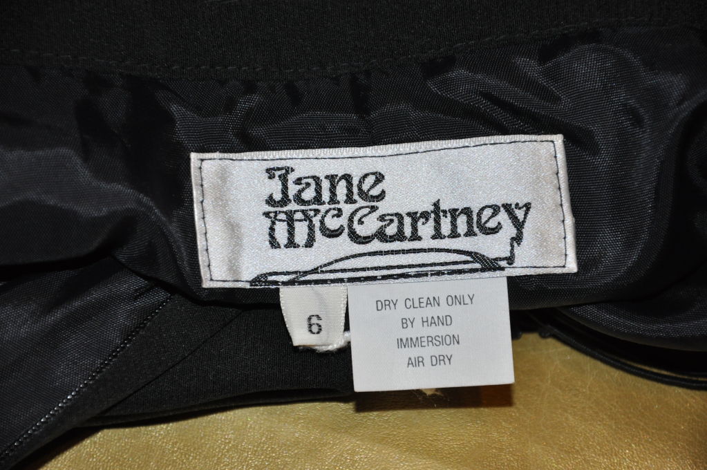 Women's Jane McCartney black fringed skirt For Sale