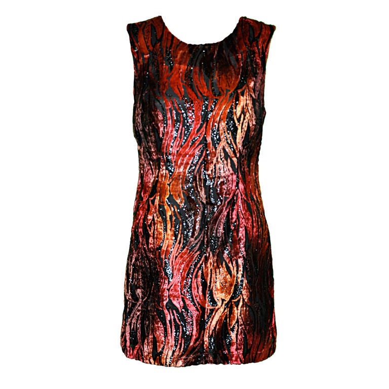 Tomato Leeds Quote Lorena Conti (Paris) "Flames" sheath dress at 1stDibs