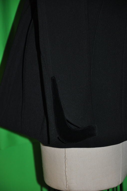 Thierry Mugler black wool with velvet jacket 1
