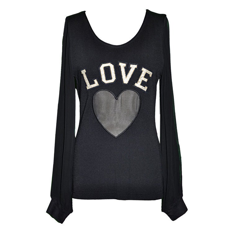 Moschino back wool "Love" Top For Sale