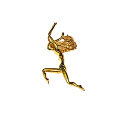 Charles Jourdan gold lady pendant