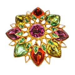 Huge multi-color brooch