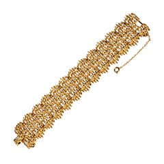 Vintage Gilded gold with Swarovski crystals embellishment bracelet