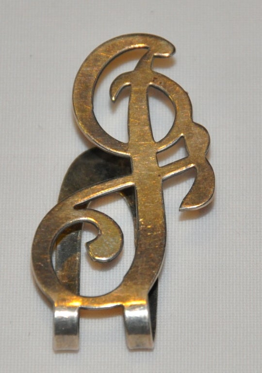 antique sterling silver money clip