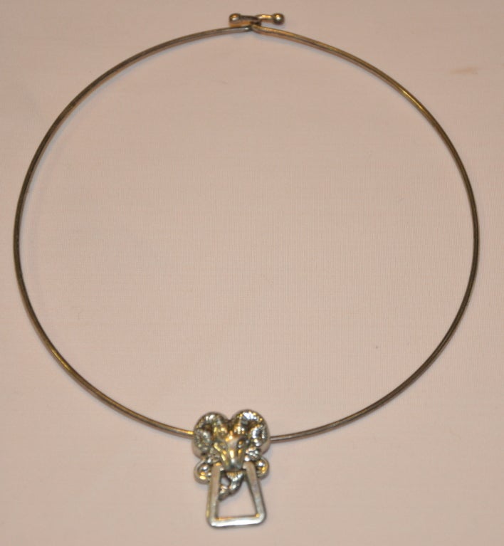 Sterling silver Tiffany & Co. choker has the zodiac sign of the 