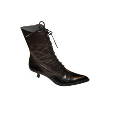 Retro Mui Mui "Grannie" style lace-up boots