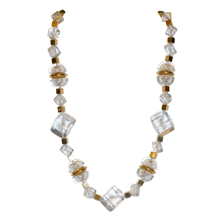 Napier Gold & Lucite Necklace