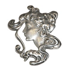 Victorian lady sterling pin/ brooch