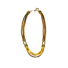 Monet polished gold necklace