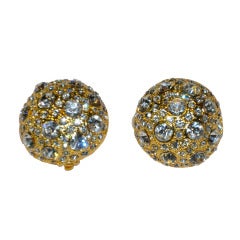 Gilded Gold with Multi-Size Rhinestone Earrings