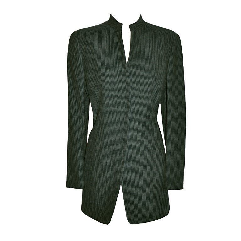 Giorgio Armani Black and forest green jacket For Sale at 1stDibs