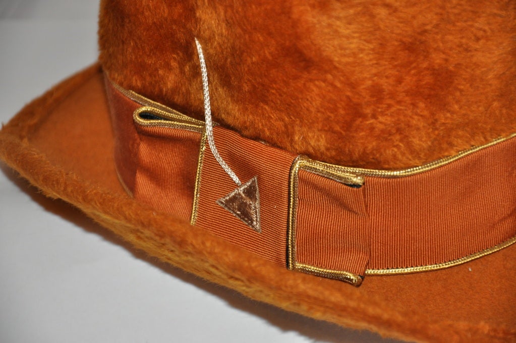 Women's Mr. John Golden brown felted hat For Sale