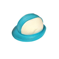 Retro Frank Olive Turquoise & white hat