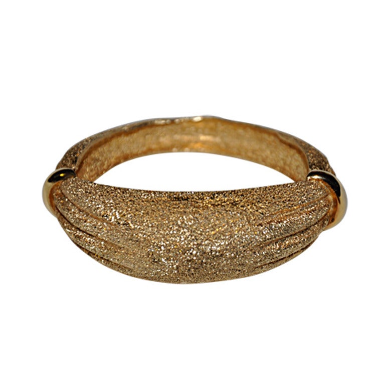 Signed Boucher gilded gold bracelet For Sale