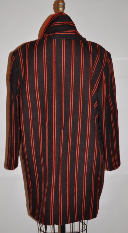 Spazio Black & Red open-front coat 1