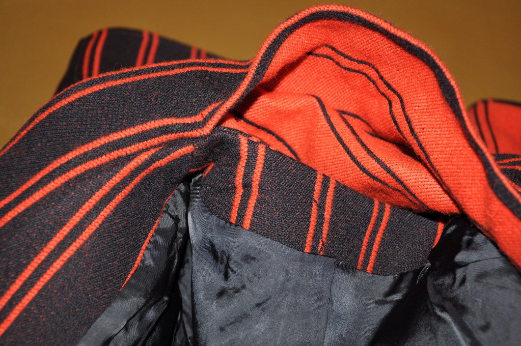 Spazio Black & Red open-front coat 4