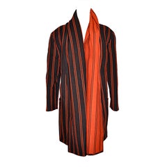 Spazio - Manteau noir et rouge à devant ouvert