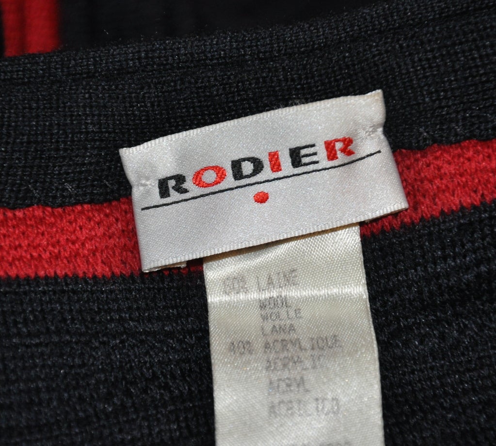 Rodier Black & Bourdeux textured knit jacket 1