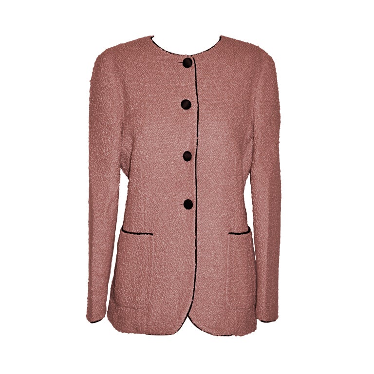Fendi: „Fendi“  Rosafarbene Jacke aus Wolle für den Mund im Angebot