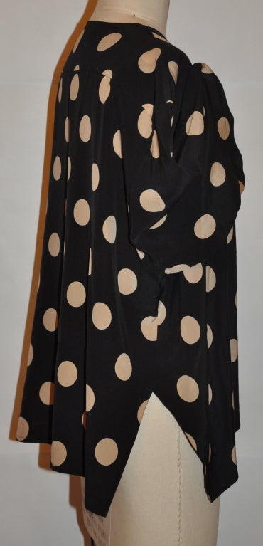 Black Gianfranco Ferre black & white silk polka-dot jacket For Sale