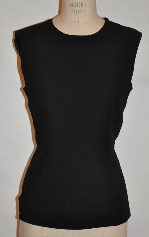 Ann Demeulemeester black backless top has an hidden 3