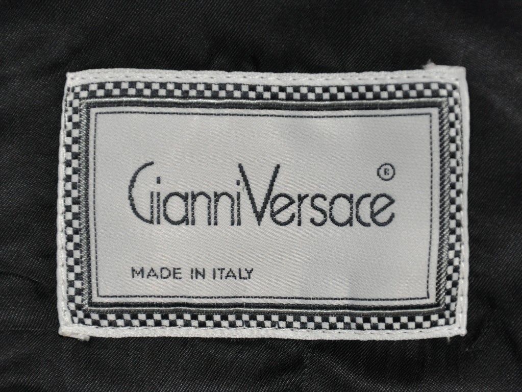 Gianni Versace black wool crepe waist jacket For Sale at 1stDibs | wool ...