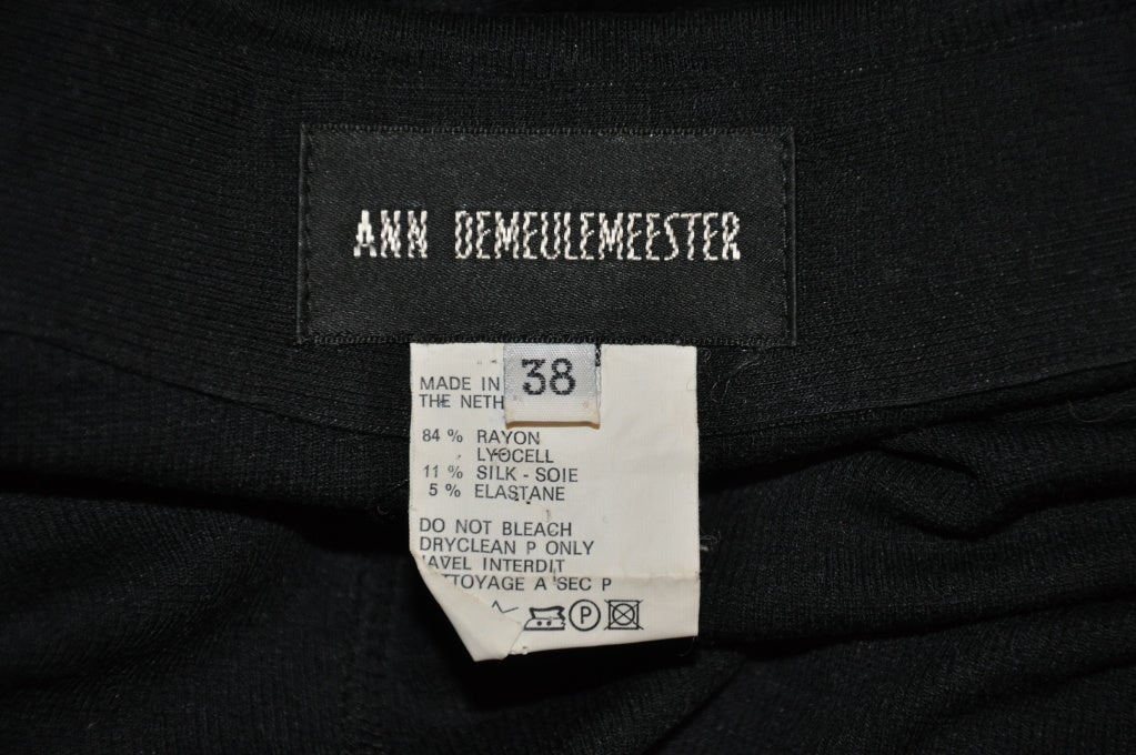 Ann Demeulemeester black body-hugging blouse For Sale at 1stDibs