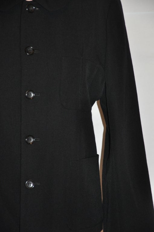 Noir Comme des Garçons - Veste en laine noire déconstruite en vente
