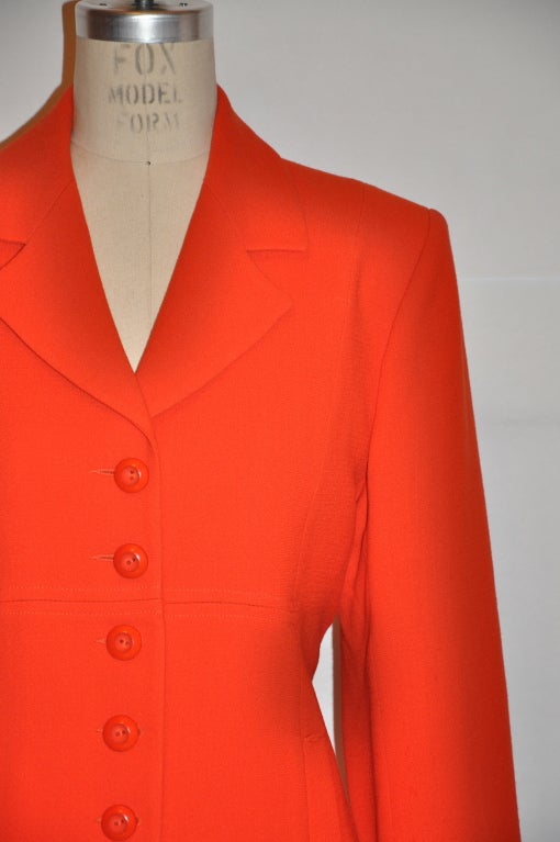 Women's Therese Baumaire 2-piece neon orange shealth with coat