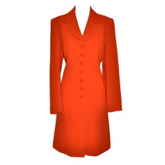 Therese Baumaire 2-piece neon orange shealth with coat 3