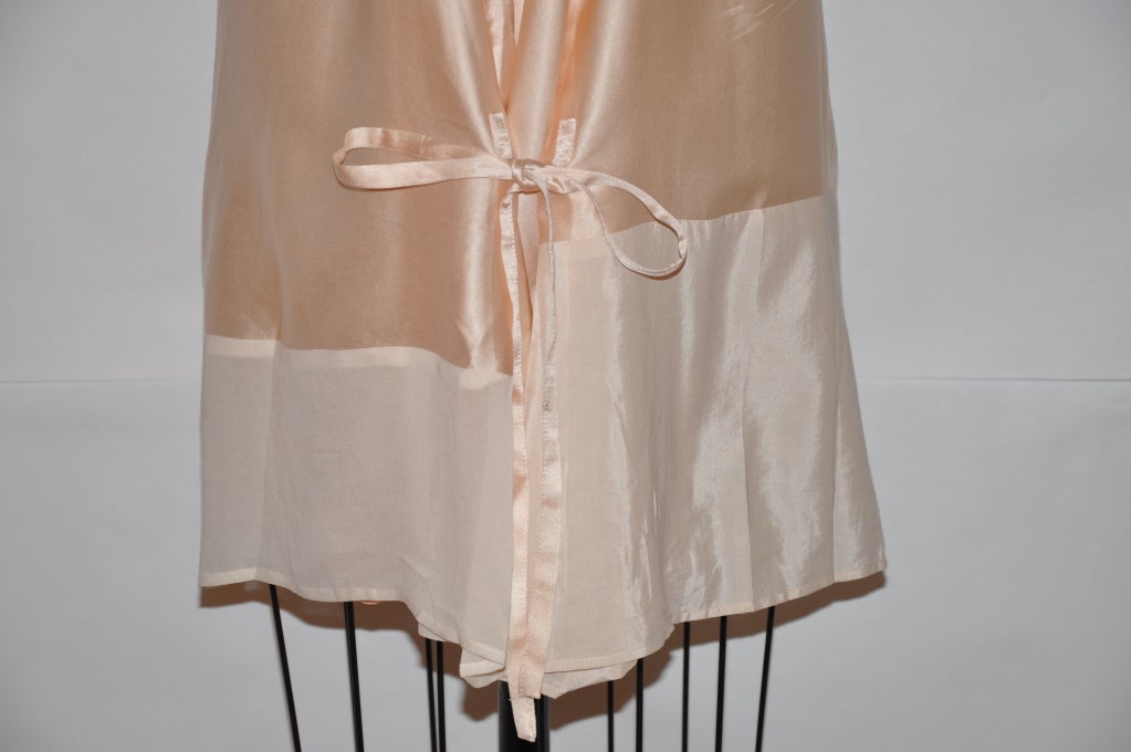 Ann Demeulemeester asymmetrical Rose silk/chiffon slip dress 2