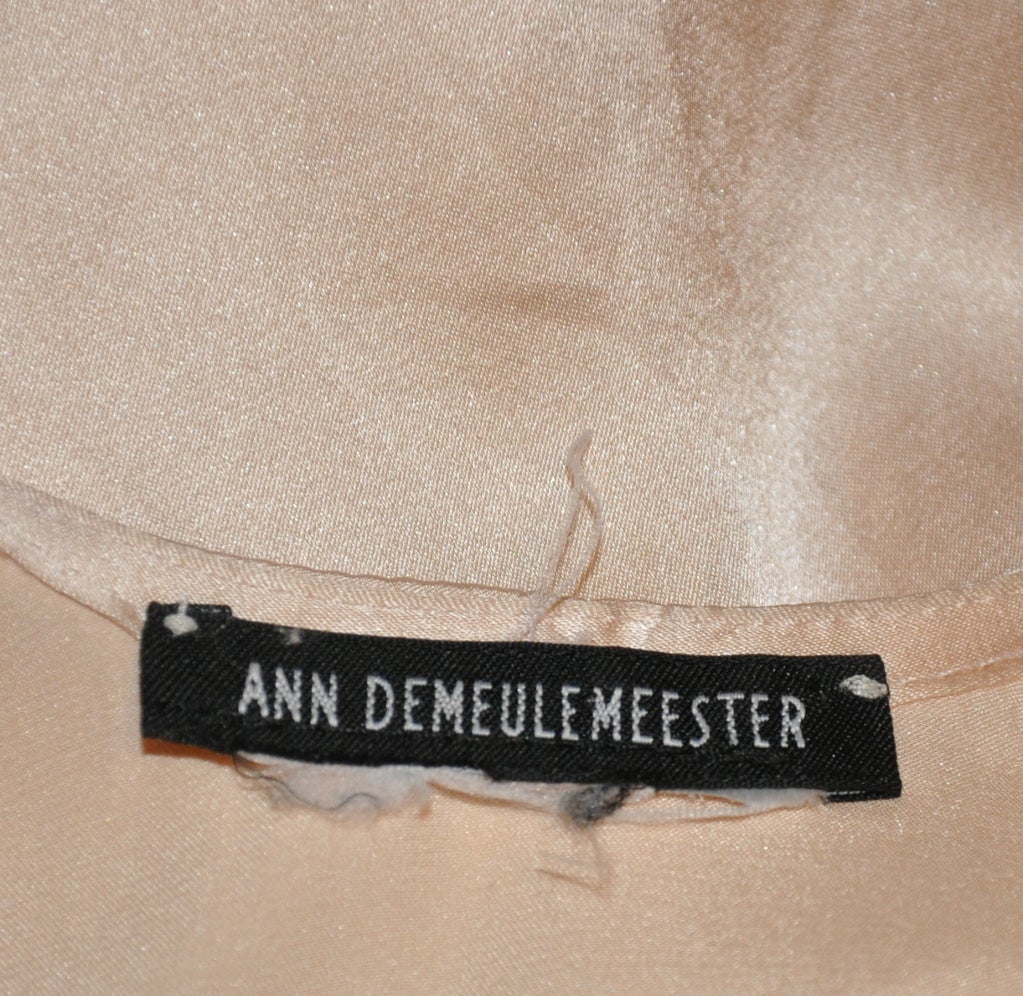 Ann Demeulemeester asymmetrical Rose silk/chiffon slip dress 4