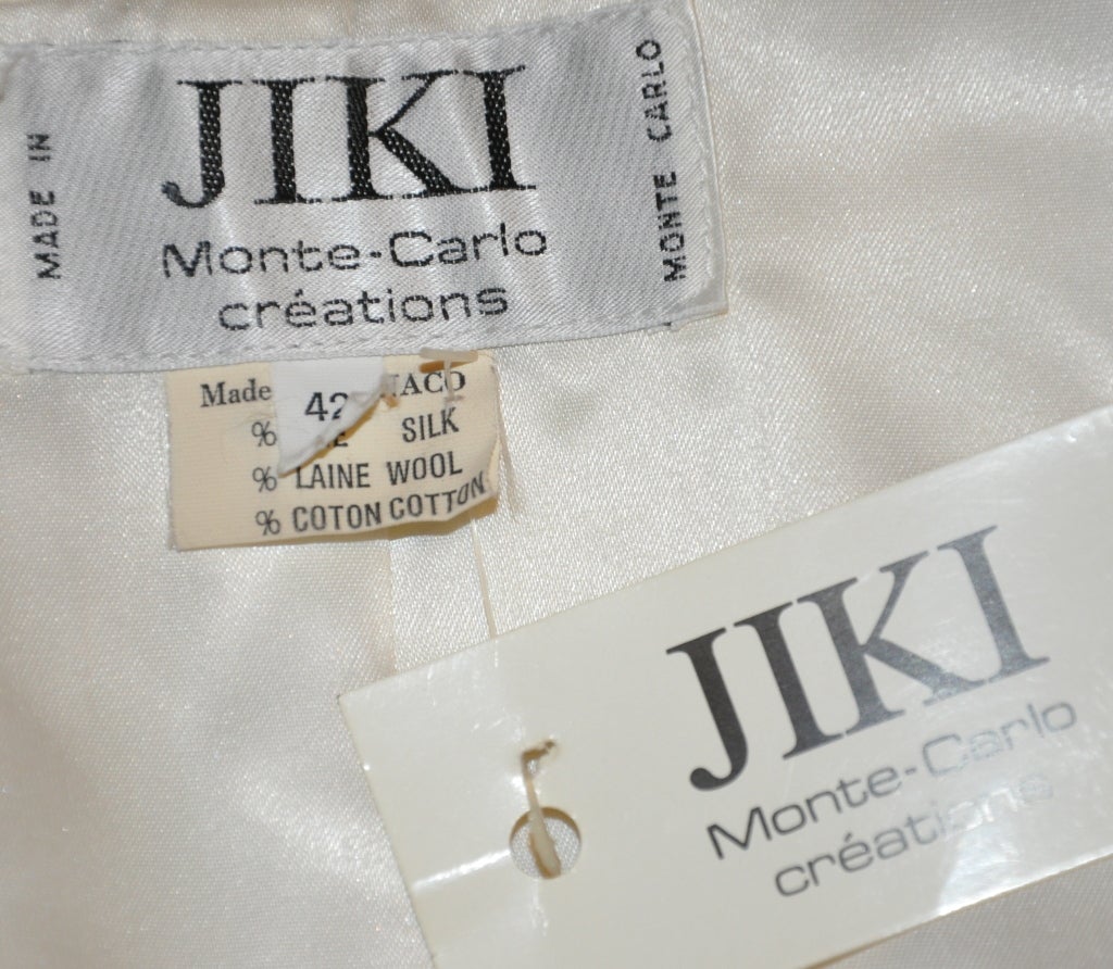 Jiki of Monte Carlo beige wool with ribbon jacket 1