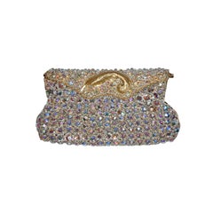 Vintage Delill rhinestones and crystals clutch