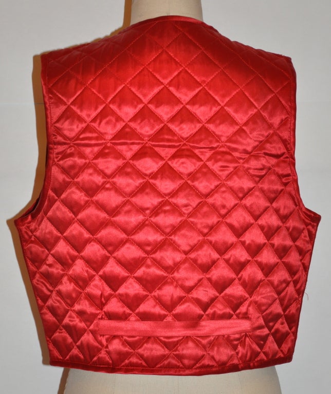 Women's Sonia Rykiel Red quilted vest