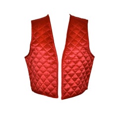 Vintage Sonia Rykiel Red quilted vest