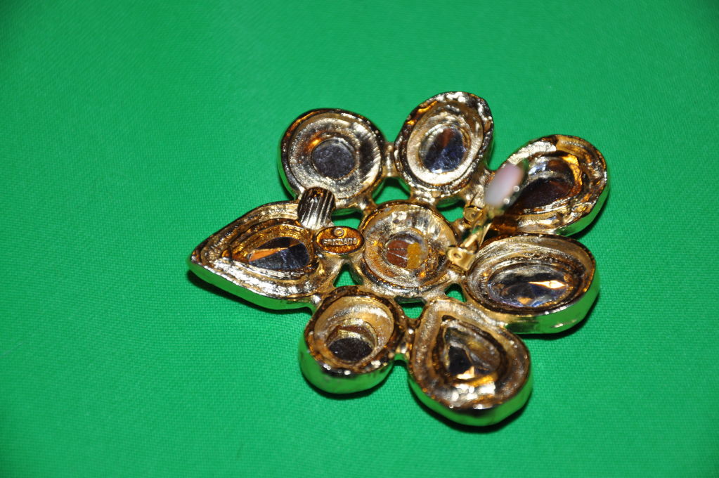 De las mujeres Grazzaro (París) Pendientes de clip dorados multicolores en venta