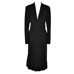 Calvin Klein "Collection" black wool maxi coat