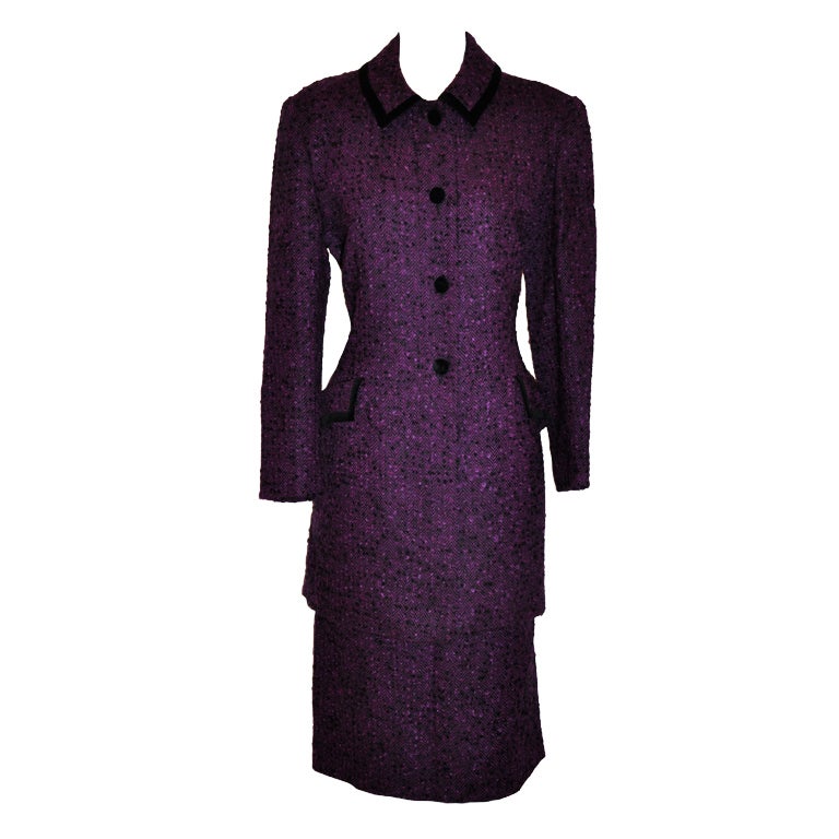Torrente (France) Plum-purple skirt ensemble For Sale
