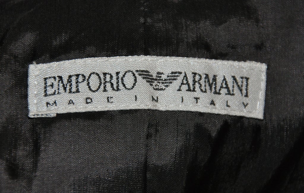 Women's Giorgio Armani black wool crepe jacket For Sale