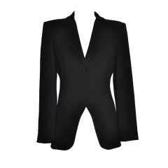 Vintage Giorgio Armani black wool crepe jacket