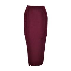 Dolce & Gabbana burgundy knit skirt