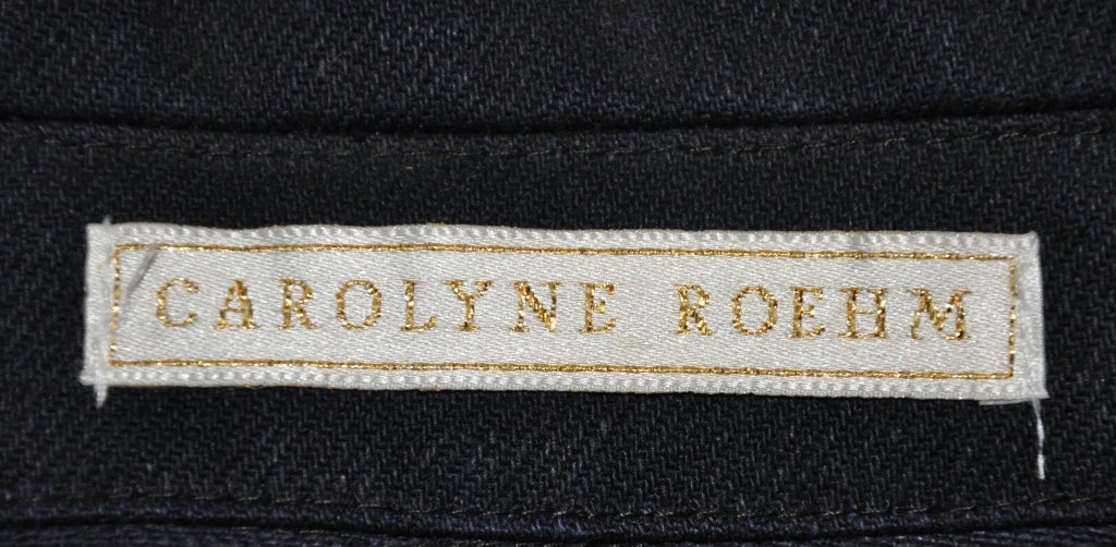 Carolyn Roehm Navy zipper-wrap jacket For Sale 1