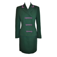 Gianni Versace Couture - Ensemble vert et fuchsia