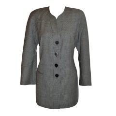 Giorgio Armani "Le Collection" Black & white spring wool jacket