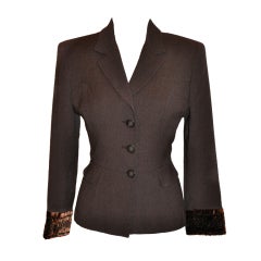 Vintage Baumarine wool herringbone jacket with embellishment