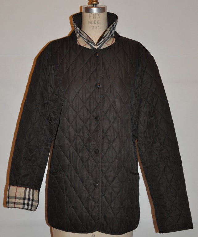 Burberrys brown quilted jacket